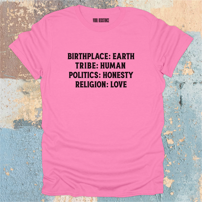 Birthplace: Earth T-Shirt