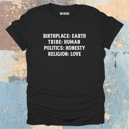 Birthplace: Earth T-Shirt