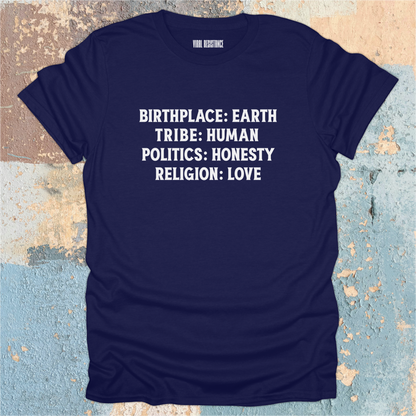 Birthplace: Earth T-Shirt