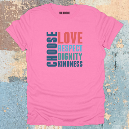 Choose Love Respect Dignity Kindness T-Shirt